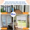 RÈM CƠ LÁ NHÔM TRÊN CỬA KÍNH ĐÃ CÓ SẴN